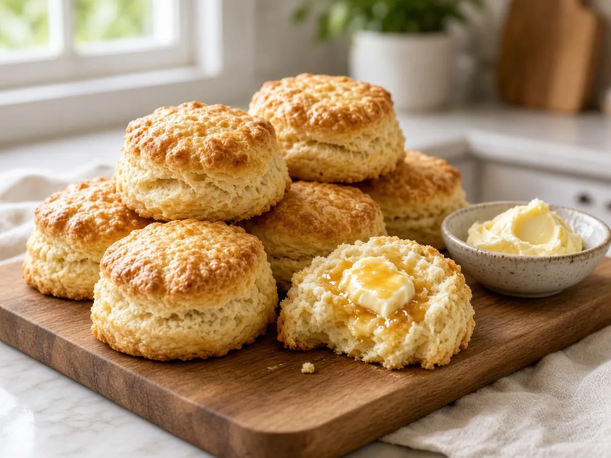 Buttermilk Biscuits: Tall, flaky buttermilk biscuits made with cold butter and a few quick folds.