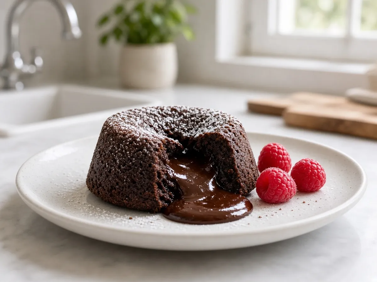 Chocolate Lava Cakes: Individual chocolate cakes with a warm, molten center, ready in about 30 minutes.
