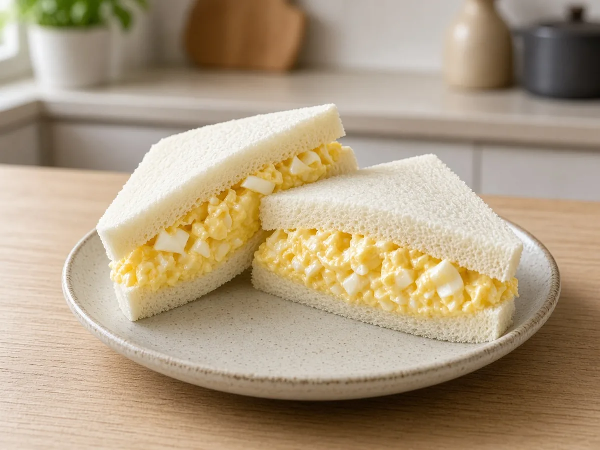 Japanese Egg Sando (Japanese 7-Eleven Egg Sandwich): Creamy Kewpie egg salad tucked into soft shokupan — the classic Japanese convenience-store sandwich, homemade.
