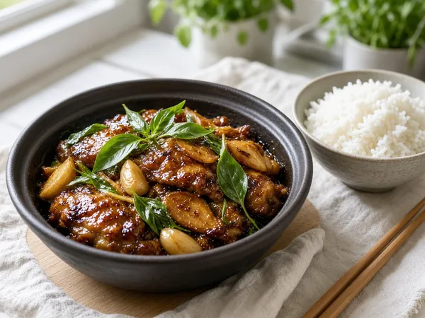 Three-Cup Chicken (San Bei Ji)